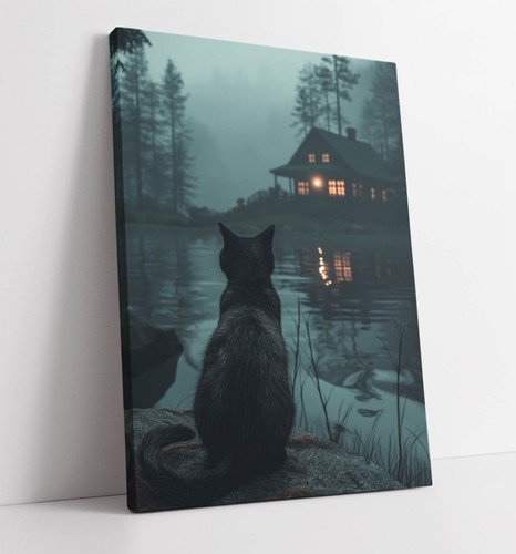 Dunkle katze mystische - katze, kunst
