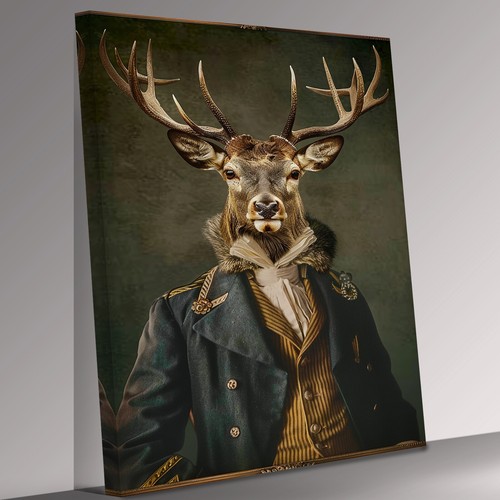 Hirsch tier als mensch - hirsch,