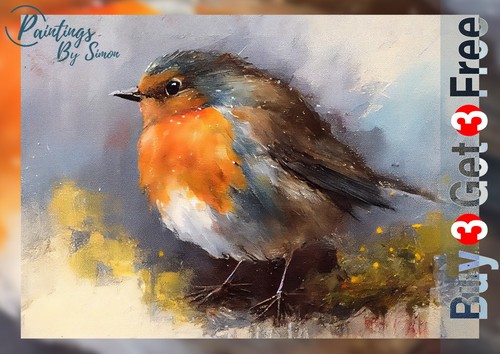 Rotkehlchen vogel ölgemälde - rotkehlchen,