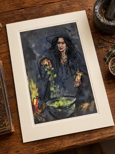 Fantasy hexe berittener - fantasy,