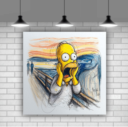 Homer simpson schrei gedruckt - simpson,