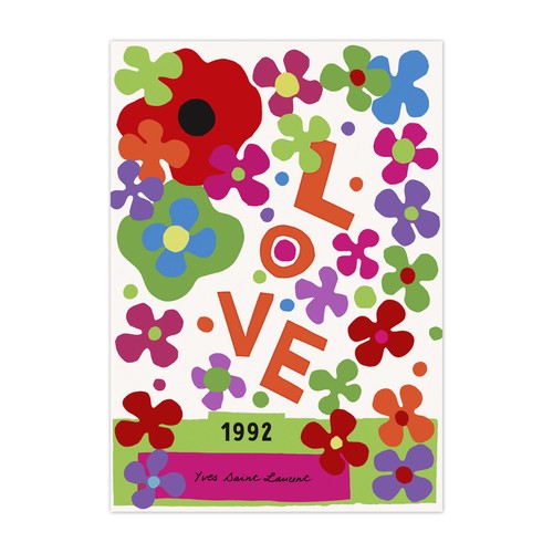 Poster ysl love 1992 - love,