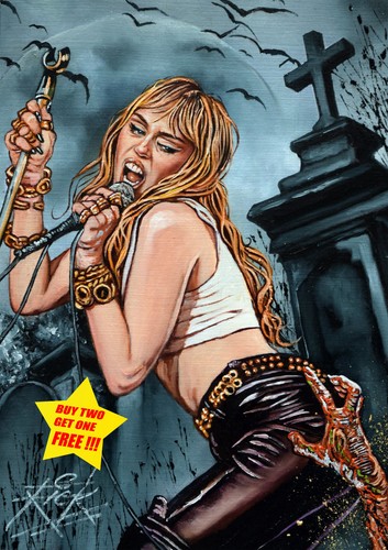 Miley cyrus fine art print - miley,
