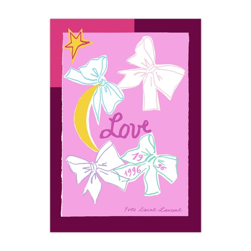 Poster ysl love 1996 - poster,