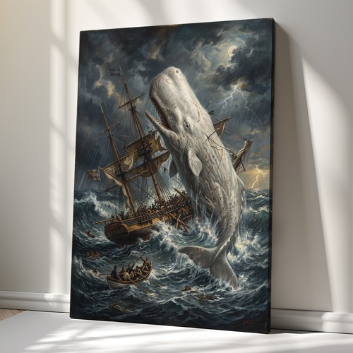 Moby dick leinwandbild - moby,